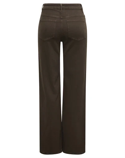 Only - ONLMadison Wide Jeans - Dark Brown Denim